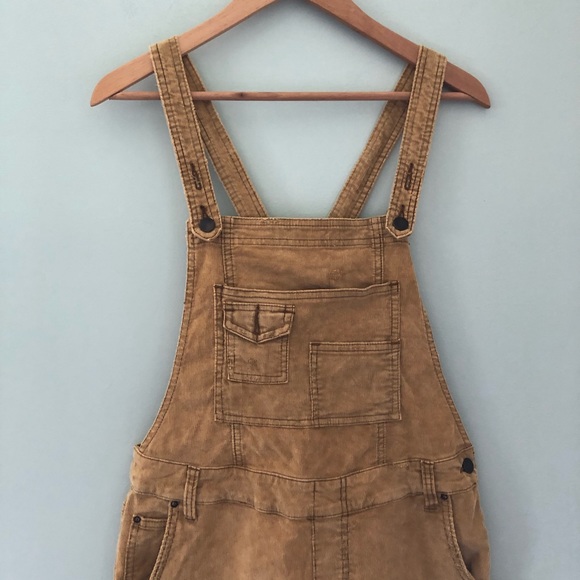 yellow corduroy overalls